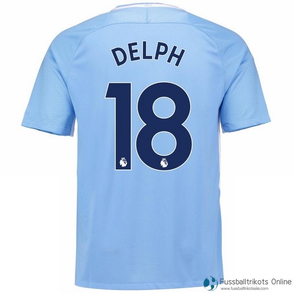 Manchester City Trikot Heim Delph 2017-18 Fussballtrikots Günstig